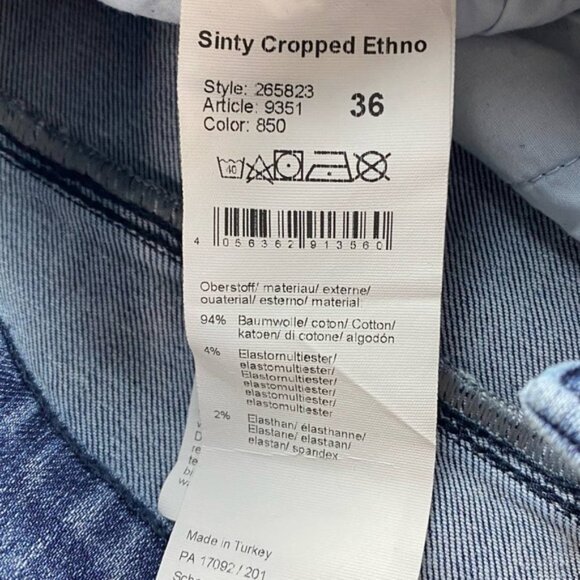 RAFFAELLO ROSSI Sinty Cropped Ethno Sz 6 Slim - Picture 5 of 11